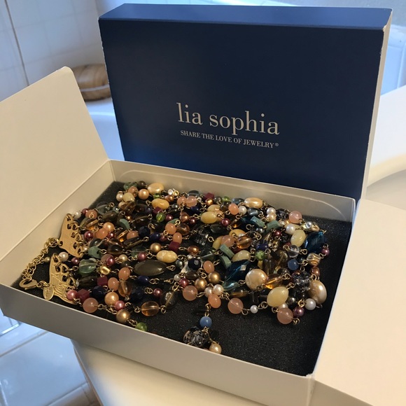 7 Strand Genuine Mother Pearl Cats Eye Necklace - Picture 11 of 17